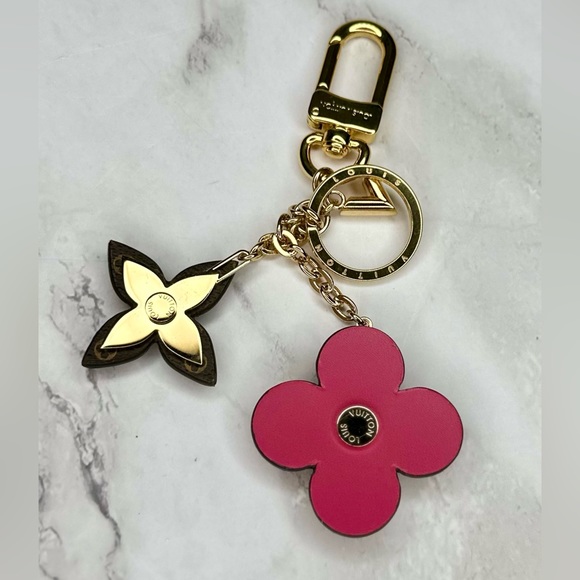 EUC Louis Vuitton Porto Cle Blooming Flower Key Chain Bag Charm - Picture 5 of 16